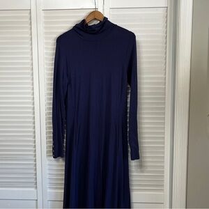 Soft Surroundings Midnight Blue Long Sleeve Dress